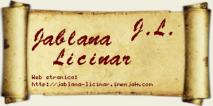 Jablana Ličinar vizit kartica